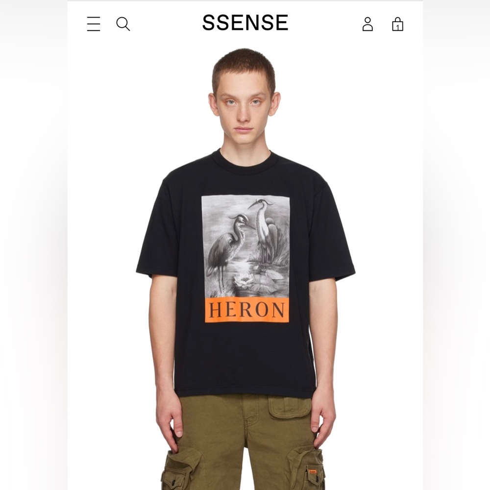 Heron Preston graphic t shirt size medium